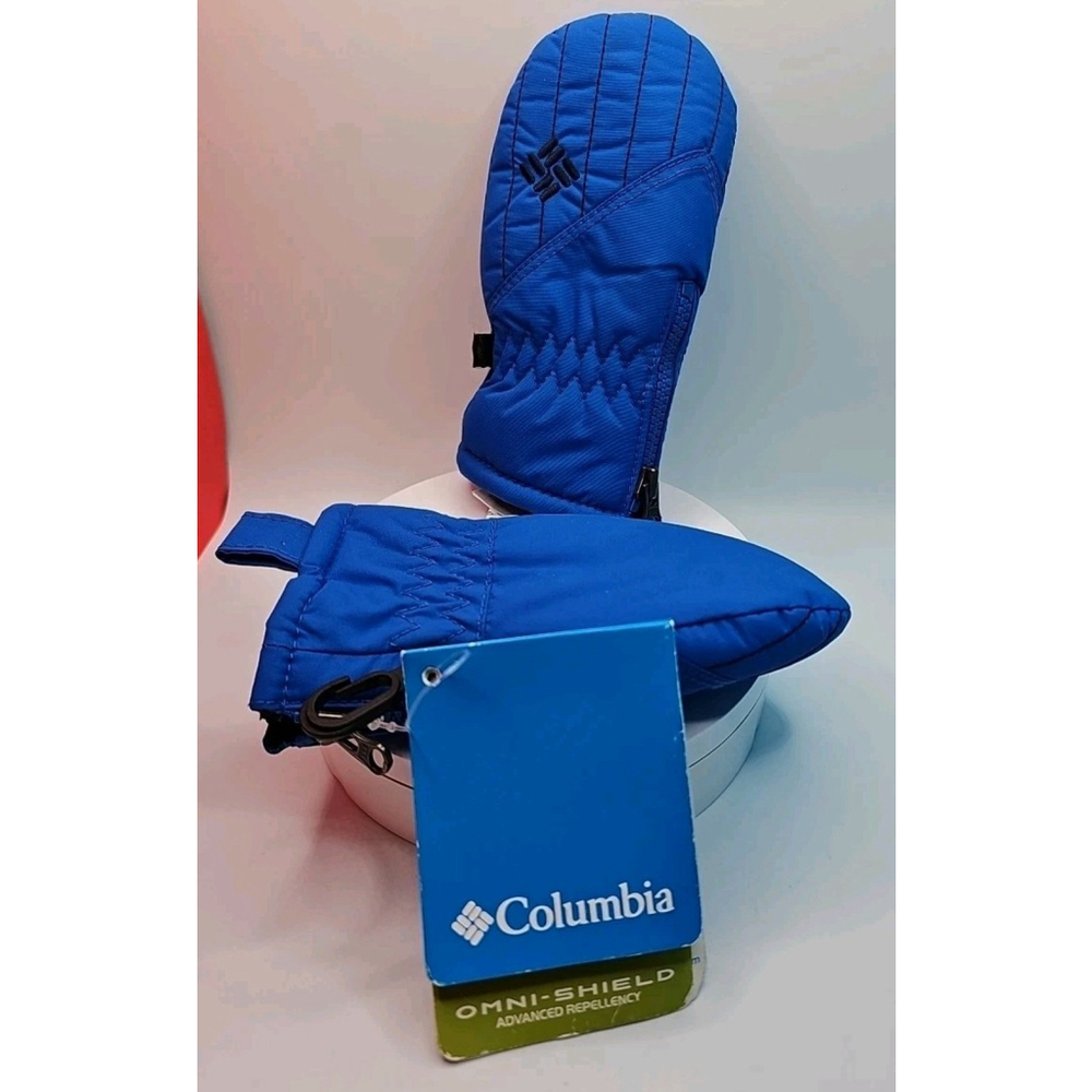 Columbia Omni-Shield Youth Winter Mittens Gloves Infant Chippewa Blue New W/ Tag